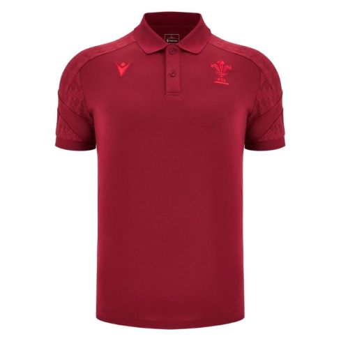 Official Rugby Travel Polo Player Wales 2025/2026 - Macron
