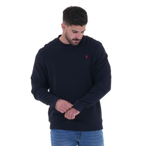 Navy blue lightweight crew neck sweater - Ruckfield