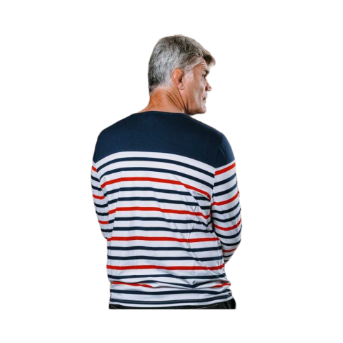 Rugby T-Shirt Marinière Tricolore - RUGBY RELIGION