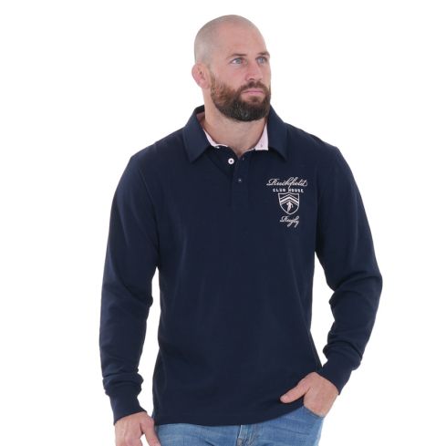Navy blue long-sleeved polo Members Club House Rugby - Ruckfield