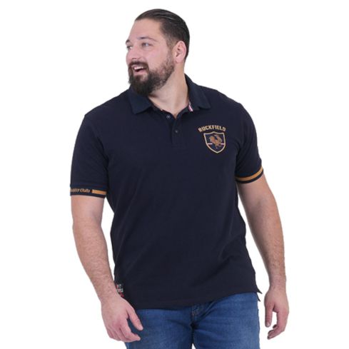 Short-Sleeve Navy French Rugby Club Polo - Ruckfield