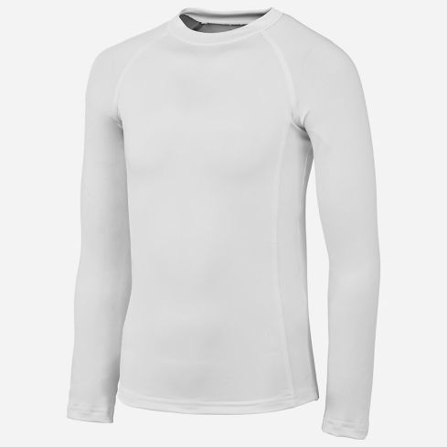 Sous Maillot Thermique Rugby Manches Longues Blanc - Boutique-Rugby.Com