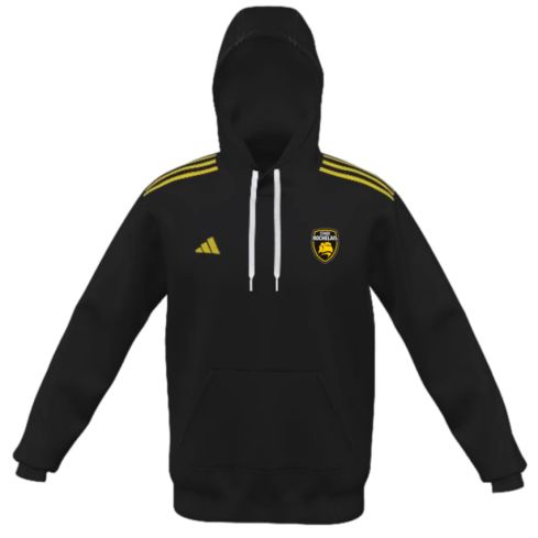 Rugby Hoodie Stade Rochelais Black / Yellow Stripes - Adidas
