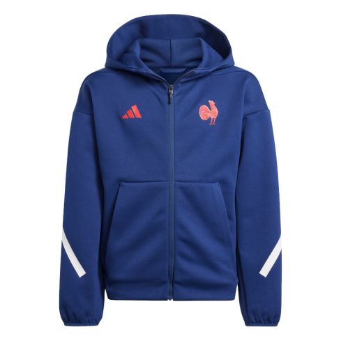 Z.N.E Zip-Up Hoodie Rugby France Kids 2024/2025 - Adidas