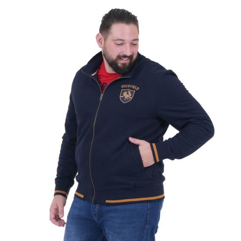Navy blue French Rugby Club zip-up sweatshirt - Ruckfield