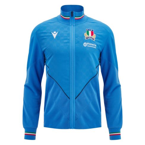 Italy Rugby Travel Zip Sweatshirt 2024-25 - Macron