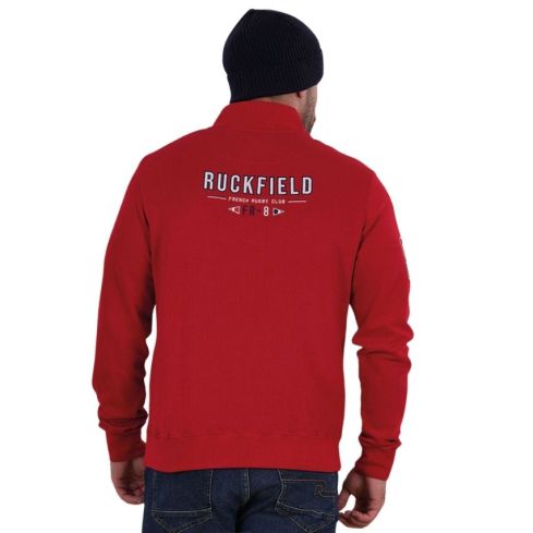 French Rugby Club polo collar Rugby Sweatshirt Red - Ruckfield