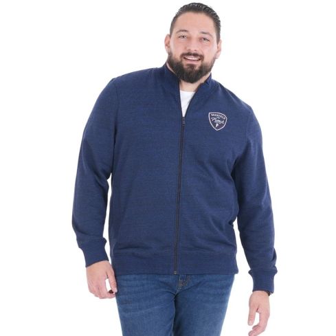 French Rugby Club zipped Rugby Sweatshirt Heather Blue - Ruckfield