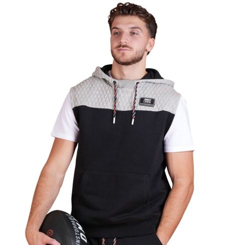 Sleeveless Rugby Hoodie Jonah Lomu Black - Ruckfield