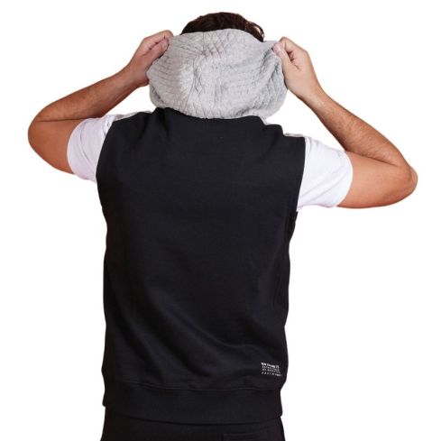 Sleeveless Rugby Hoodie Jonah Lomu Black - Ruckfield