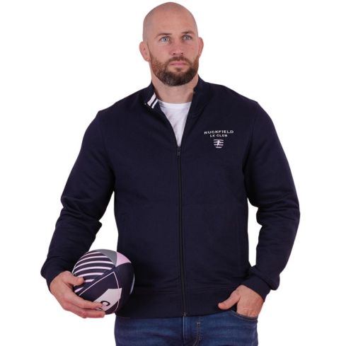 Zip-Up Rugby Sweatshirt Le Club Navy Blue - Ruckfield