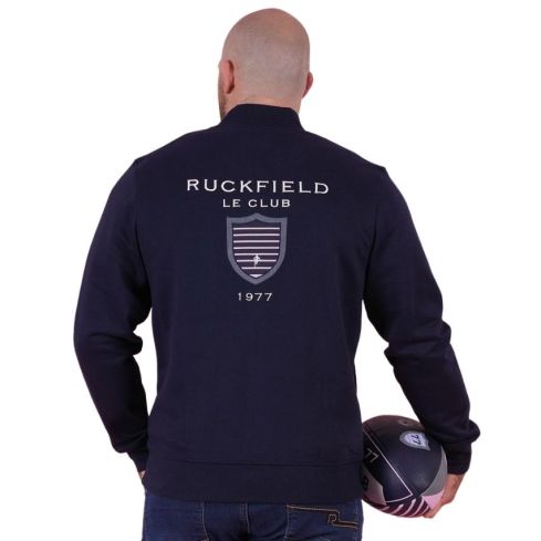 Zip-Up Rugby Sweatshirt Le Club Navy Blue - Ruckfield