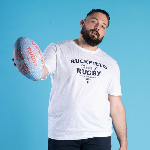 Short Sleeve Flowers of Rugby White Rugby T-shirt - Ruckfield