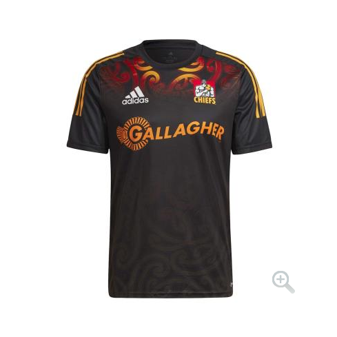 Adi Cotw Gallagher Chiefs Super Rugby Home Jersey 2023 by Adidas | Large | Black/Blue/Yellow