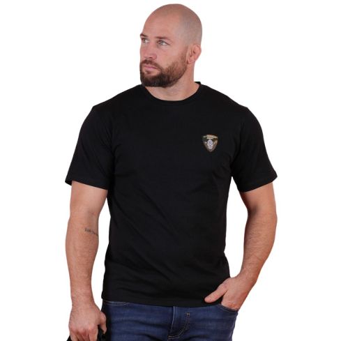 Black Organic Cotton Rugby T-shirt - New Zealand Army - Ruckfield
