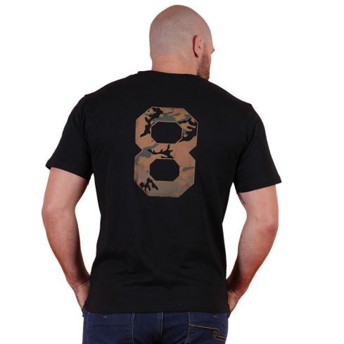 Black Organic Cotton Rugby T-shirt - New Zealand Army - Ruckfield
