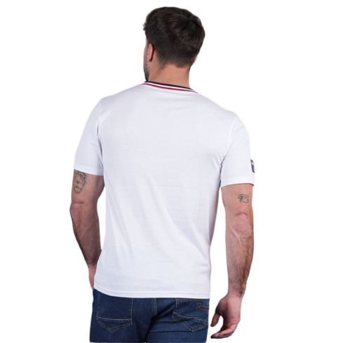 Organic Cotton Rugby V-neck T-shirt White - Ruckfield
