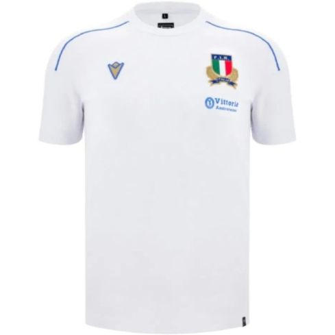 Italy Customized Athletic Rugby T-shirt 2025/2026 White - Macron