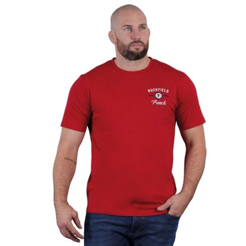 Ruckfield French Club Short-Sleeve Rugby T-shirt Red