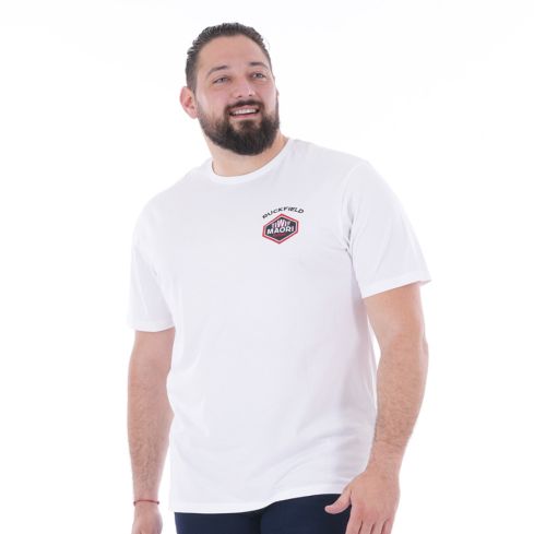 Short-Sleeved Rugby T-Shirt White Maori - Ruckfield