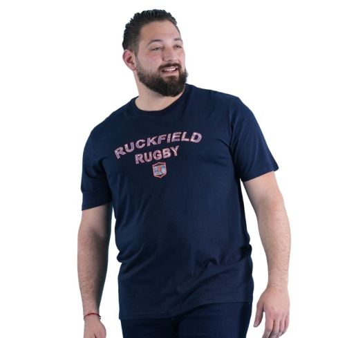 Short Sleeve Navy Blue Rugby T-Shirt Kashmir - Ruckfield