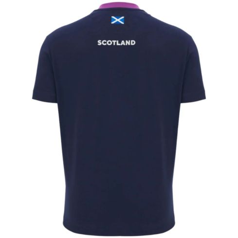 Scotland Rugby Travel T-shirt Navy Blue 2025/2026 - Macron