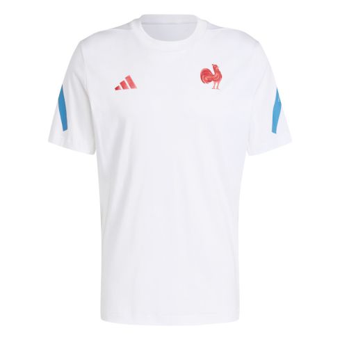 France Rugby Travel T-shirt White 2024/2025 – Adidas
