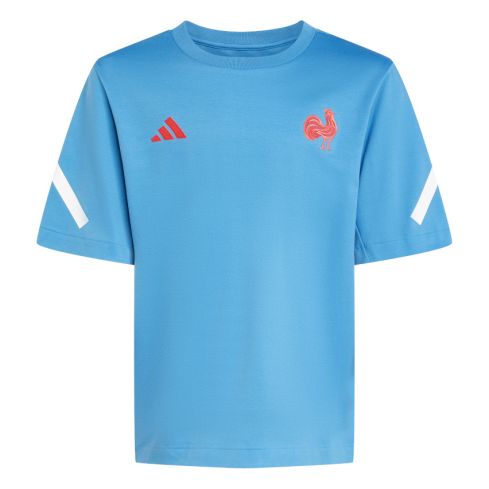Kids' Rugby T-shirt France Light Blue 2024/2025 - Adidas