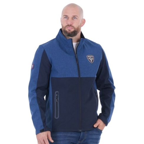 French Rugby Club Navy Blue Softshell Jacket - Ruckfield