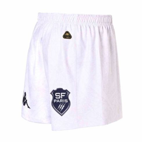 Rugby Shorts Kombat Ryder Third Stade Francais Paris Kids 2024/2025 White - Kappa